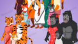 All Fox, Tiger and Gorilla Cartoon Characters
