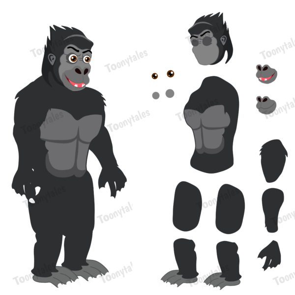 All Tiger and Gorilla Characters for Drawing Cartoon 2 - Image 4